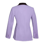 Grand Prix Ladies EQJ 3 Button Show Coat, Lilac with Chocolate Collar - Equiluxe Tack