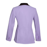 Grand Prix Ladies EQJ 3 Button Show Coat, Lilac with Chocolate Collar - Equiluxe Tack