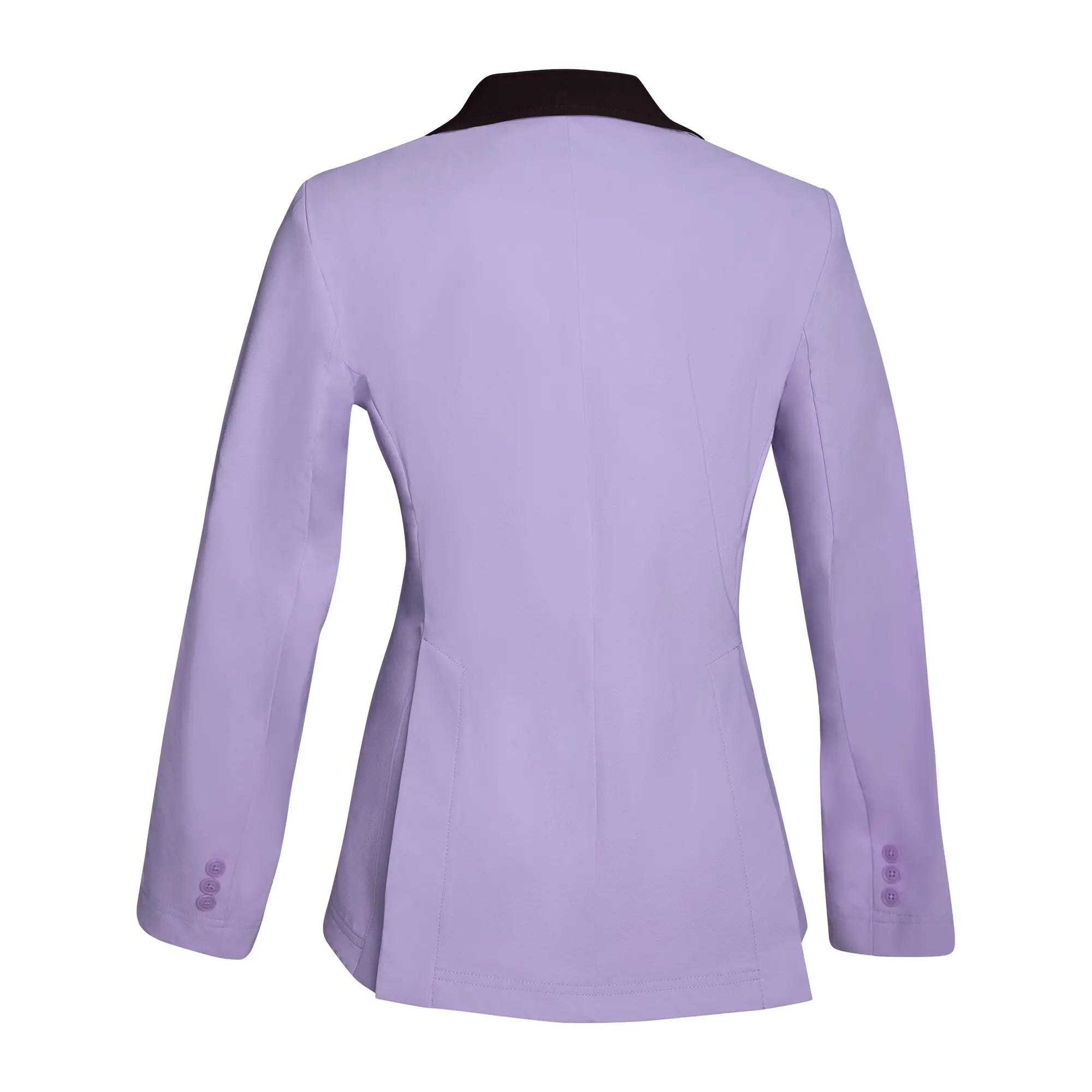 Grand Prix Ladies EQJ 3 Button Show Coat, Lilac with Chocolate Collar - Equiluxe Tack