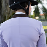 Grand Prix Ladies EQJ 3 Button Show Coat, Lilac with Chocolate Collar - Equiluxe Tack