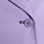 Grand Prix Ladies EQJ 3 Button Show Coat, Lilac with Chocolate Collar - Equiluxe Tack