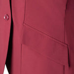 Grand Prix Ladies EQJ 3 Button Show Coat, NY Tech Fabric, Burgundy - Equiluxe Tack