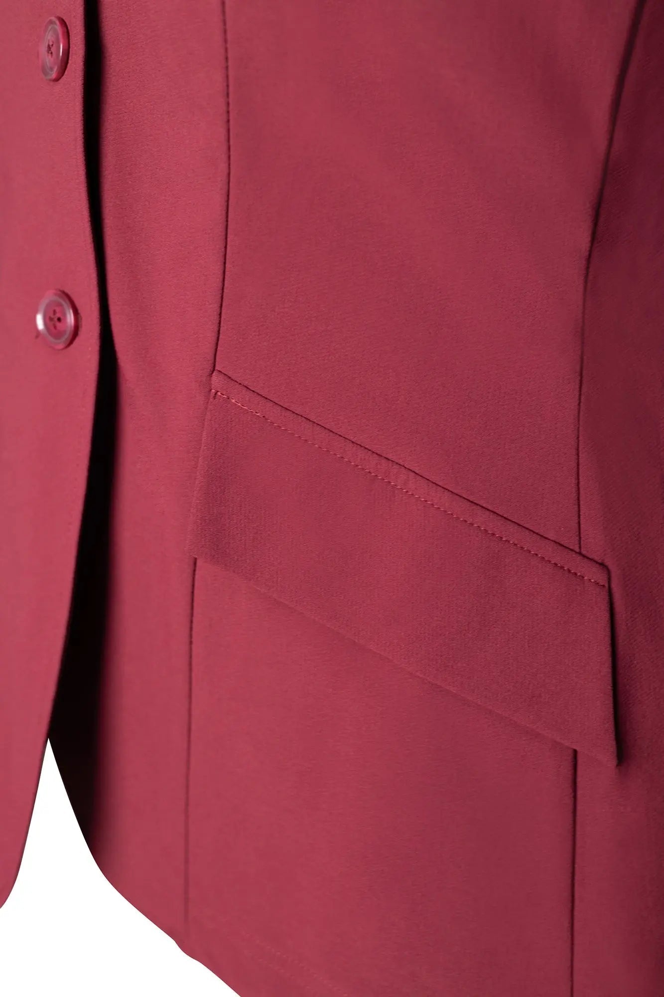 Grand Prix Ladies EQJ 3 Button Show Coat, NY Tech Fabric, Burgundy - Equiluxe Tack