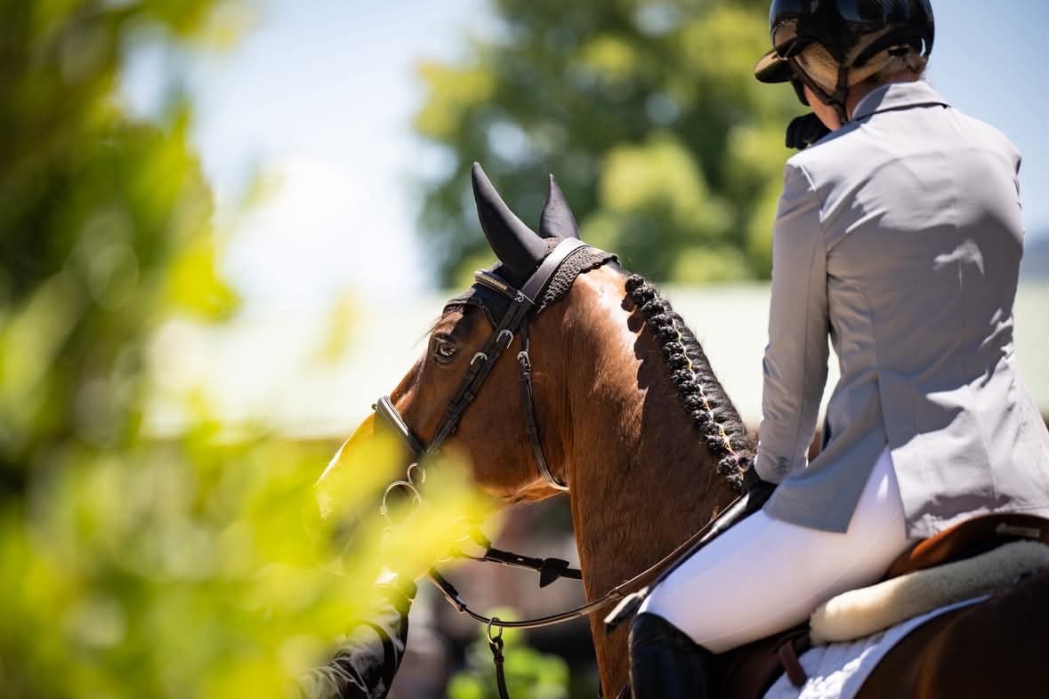 Grand Prix Ladies EQJ 3 Button Show Coat, NY Tech Fabric, Cadet Blue - Equiluxe Tack