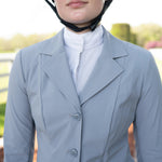 Grand Prix Ladies EQJ 3 Button Show Coat, NY Tech Fabric, Cadet Blue - Equiluxe Tack