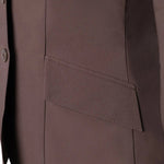 Grand Prix Ladies EQJ 3 Button Show Coat, NY Tech Fabric, Chocolate - Equiluxe Tack
