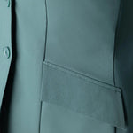 Grand Prix Ladies EQJ 3 Button Show Coat, NY Tech Fabric, New Green - Equiluxe Tack
