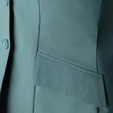 Grand Prix Ladies EQJ 3 Button Show Coat, NY Tech Fabric, New Green - Equiluxe Tack