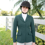 Grand Prix Ladies EQJ 3 Button Show Coat, NY Tech Fabric, New Green - Equiluxe Tack
