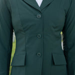 Grand Prix Ladies EQJ 3 Button Show Coat, NY Tech Fabric, New Green - Equiluxe Tack