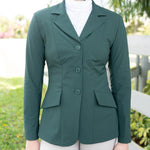 Grand Prix Ladies EQJ 3 Button Show Coat, NY Tech Fabric, New Green - Equiluxe Tack