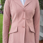 Grand Prix Ladies EQJ 3 Button Show Coat, NY Tech Fabric, Rose - Equiluxe Tack