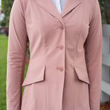 Grand Prix Ladies EQJ 3 Button Show Coat, NY Tech Fabric, Rose - Equiluxe Tack