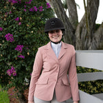 Grand Prix Ladies EQJ 3 Button Show Coat, NY Tech Fabric, Rose - Equiluxe Tack