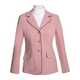 Grand Prix Ladies EQJ 3 Button Show Coat, Rose with Burgundy Piping - Equiluxe Tack