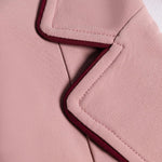 Grand Prix Ladies EQJ 3 Button Show Coat, Rose with Burgundy Piping - Equiluxe Tack