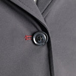 Grand Prix Ladies EQJ Classic 3 Button Show Jacket, Black with Burgundy Collar - Equiluxe Tack