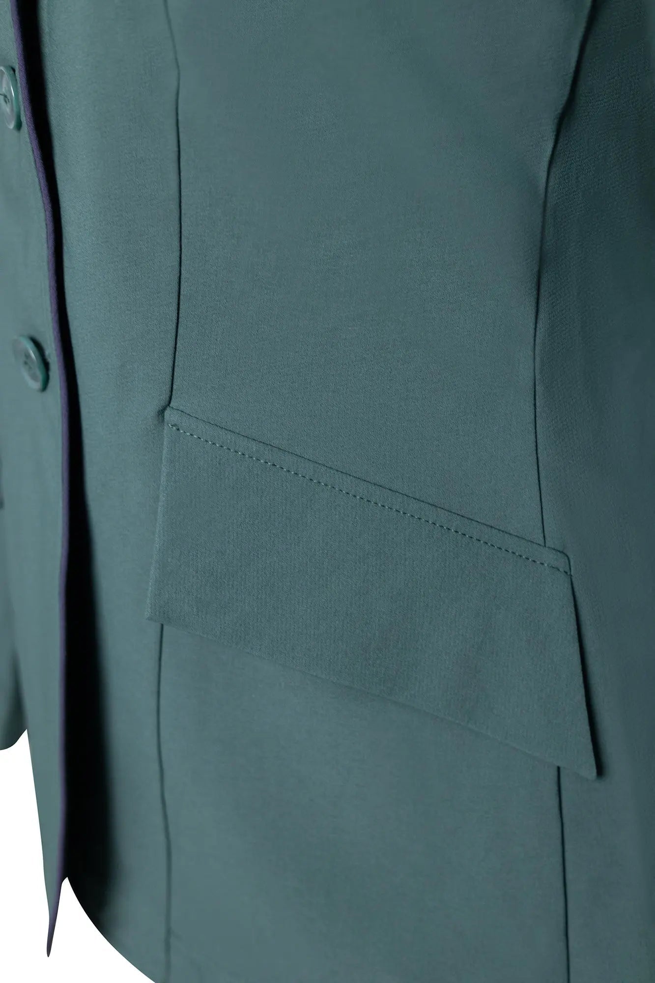 Grand Prix Ladies EQJ Classic 3 Button Show Jacket, New Green with Navy Piping - Equiluxe Tack