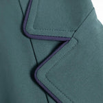 Grand Prix Ladies EQJ Classic 3 Button Show Jacket, New Green with Navy Piping - Equiluxe Tack