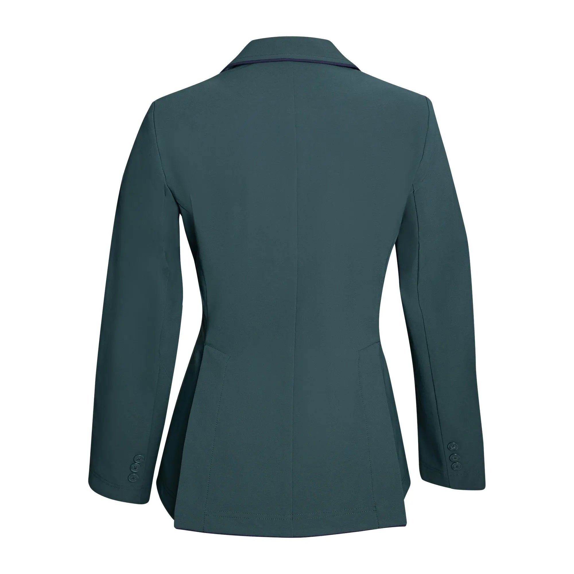 Grand Prix Ladies EQJ Classic 3 Button Show Jacket, New Green with Navy Piping - Equiluxe Tack