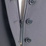 Grand Prix Ladies Quinn Show Coat, 4 Button with Hidden Zipper Closure, Navy - Equiluxe Tack