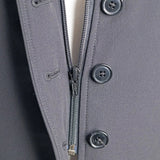 Grand Prix Ladies Quinn Show Coat, 4 Button with Hidden Zipper Closure, Navy - Equiluxe Tack