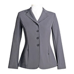Grand Prix Ladies Quinn Show Coat, 4 Button with Hidden Zipper Closure, Navy - Equiluxe Tack