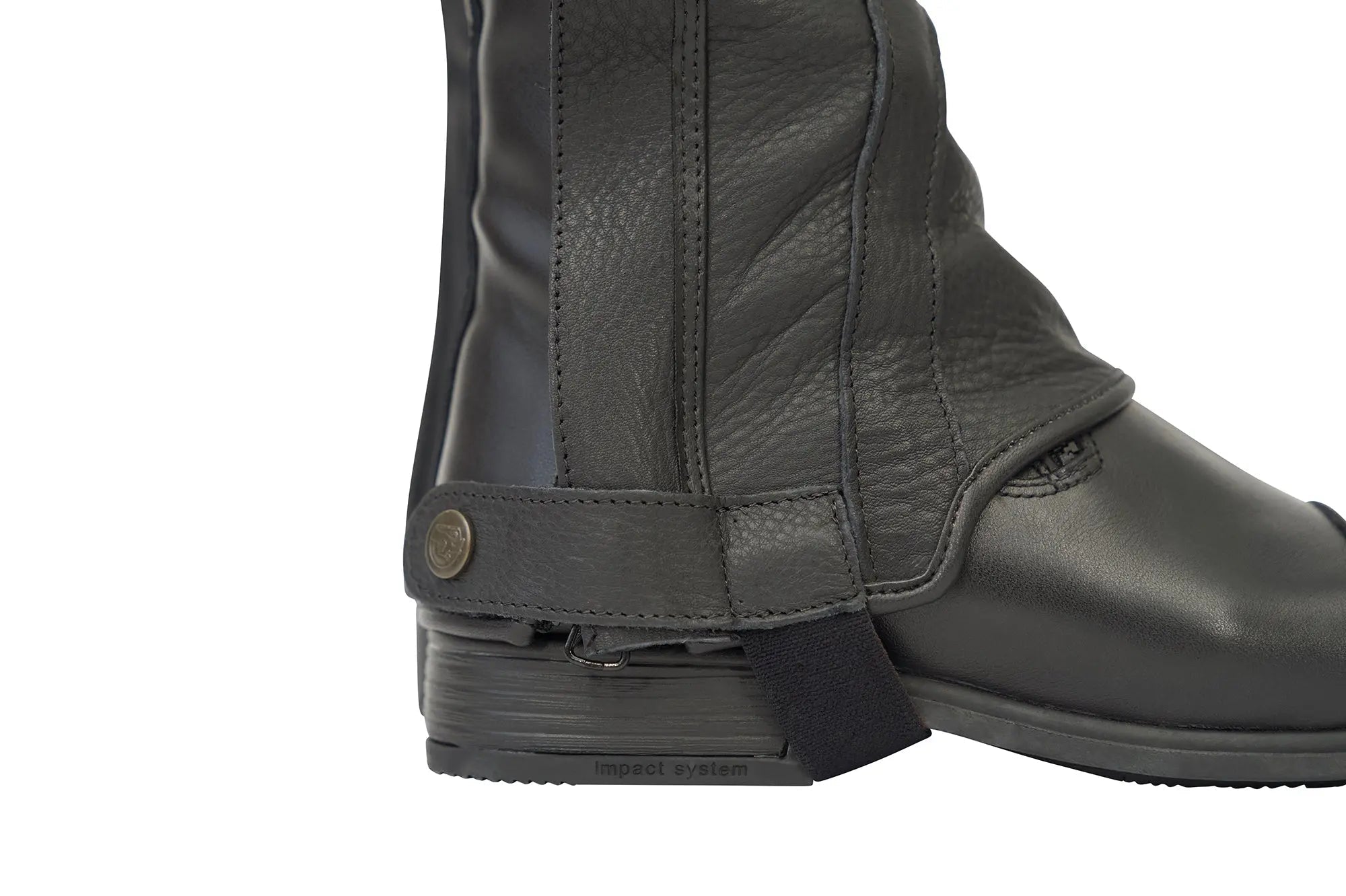 Grand Prix LC Italian Full Leather Half Chaps, Black - Equiluxe Tack