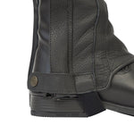 Grand Prix LC Italian Full Leather Half Chaps, Black - Equiluxe Tack