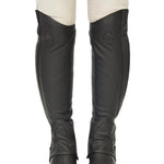Grand Prix LC Italian Full Leather Half Chaps, Black - Equiluxe Tack