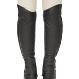 Grand Prix LC Italian Full Leather Half Chaps, Black - Equiluxe Tack