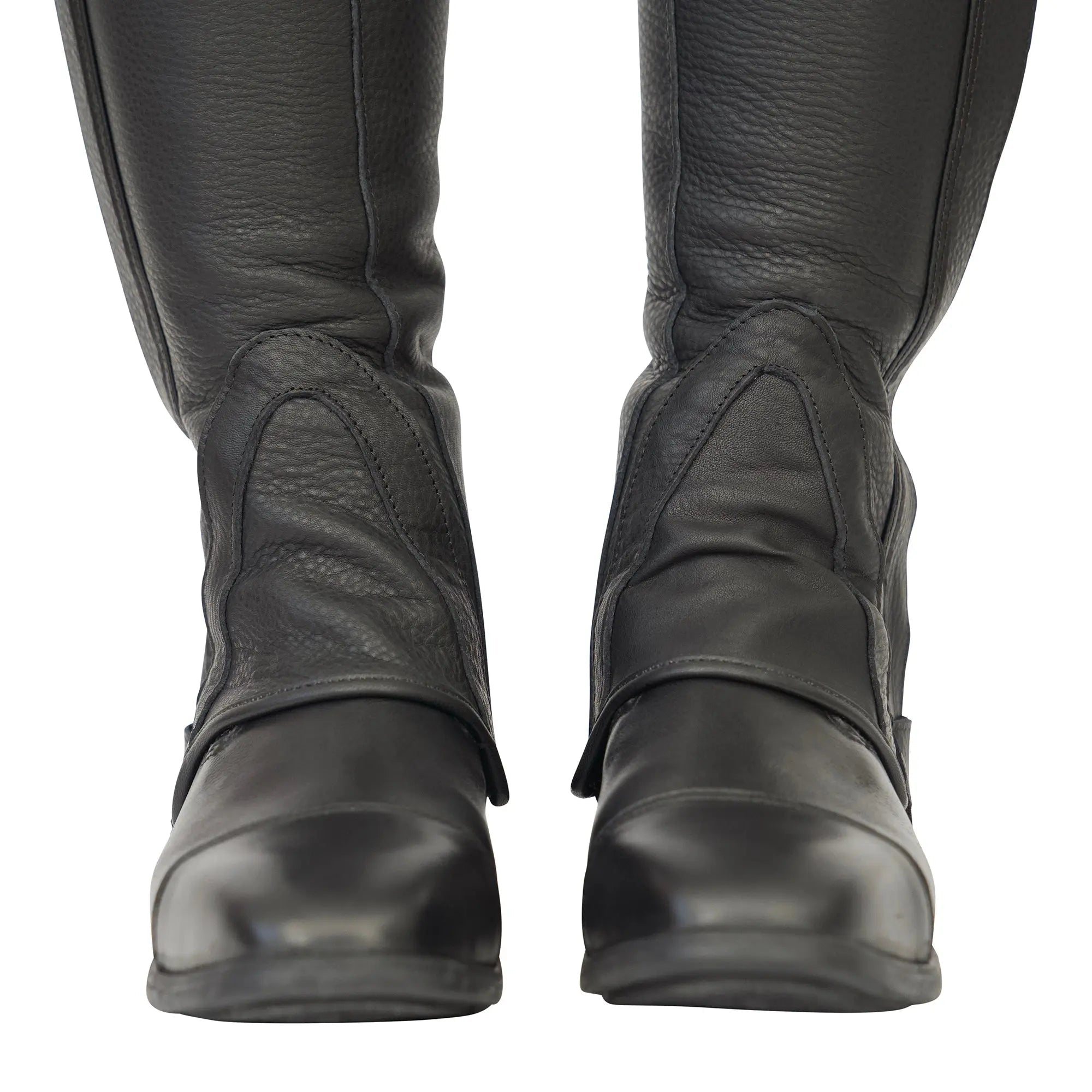 Grand Prix LC Italian Full Leather Half Chaps, Black - Equiluxe Tack