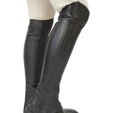 Grand Prix LC Italian Full Leather Half Chaps, Black - Equiluxe Tack
