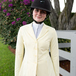 Grand Prix Quinn Show Jacket, 4 Button Front with Hidden Zipper Closure, Butter - Equiluxe Tack