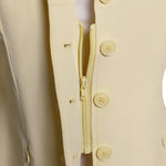 Grand Prix Quinn Show Jacket, 4 Button Front with Hidden Zipper Closure, Butter - Equiluxe Tack