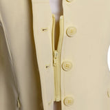 Grand Prix Quinn Show Jacket, 4 Button Front with Hidden Zipper Closure, Butter - Equiluxe Tack