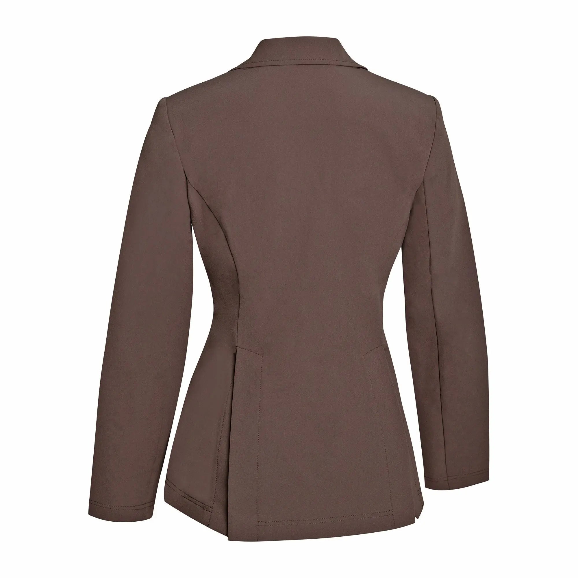 Grand Prix Quinn Show Jacket, 4 Button Front with Hidden Zipper Closure, Chocolate - Equiluxe Tack