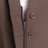 Grand Prix Quinn Show Jacket, 4 Button Front with Hidden Zipper Closure, Chocolate - Equiluxe Tack