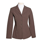 Grand Prix Quinn Show Jacket, 4 Button Front with Hidden Zipper Closure, Chocolate - Equiluxe Tack