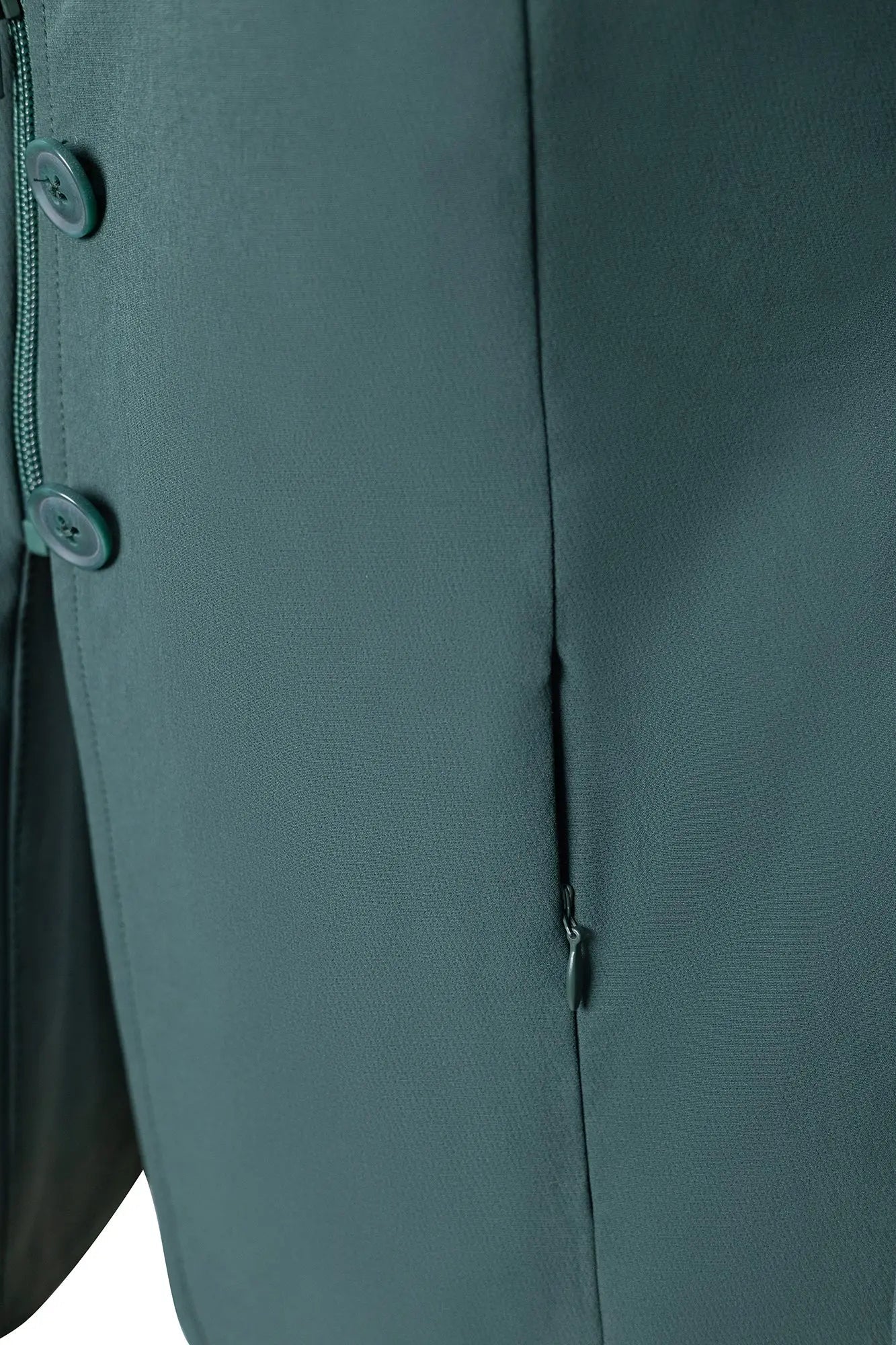 Grand Prix Quinn Show Jacket, 4 Button Front with Hidden Zipper Closure, New Green - Equiluxe Tack