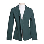 Grand Prix Quinn Show Jacket, 4 Button Front with Hidden Zipper Closure, New Green - Equiluxe Tack