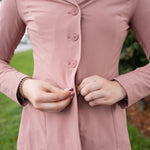 Grand Prix Quinn Show Jacket, 4 Button Front with Hidden Zipper Closure, Rose - Equiluxe Tack