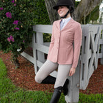 Grand Prix Quinn Show Jacket, 4 Button Front with Hidden Zipper Closure, Rose - Equiluxe Tack