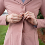 Grand Prix Quinn Show Jacket, 4 Button Front with Hidden Zipper Closure, Rose - Equiluxe Tack