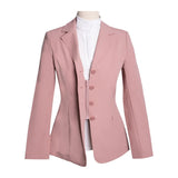 Grand Prix Quinn Show Jacket, 4 Button Front with Hidden Zipper Closure, Rose - Equiluxe Tack
