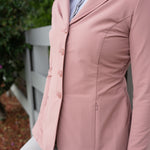 Grand Prix Quinn Show Jacket, 4 Button Front with Hidden Zipper Closure, Rose - Equiluxe Tack