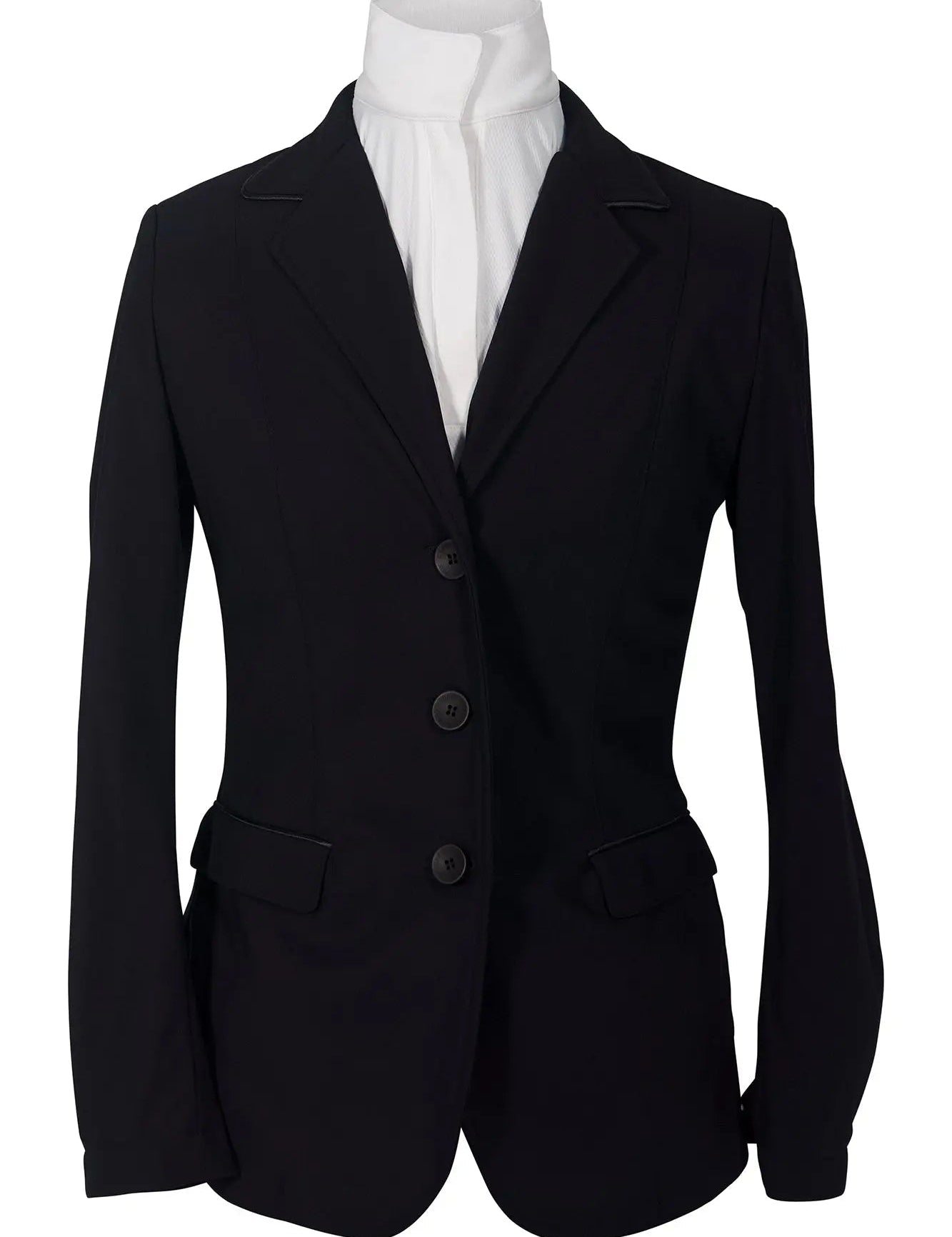 Grand Prix Saltare Dolce 3 Button Riding Show Jacket, Black - Equiluxe Tack
