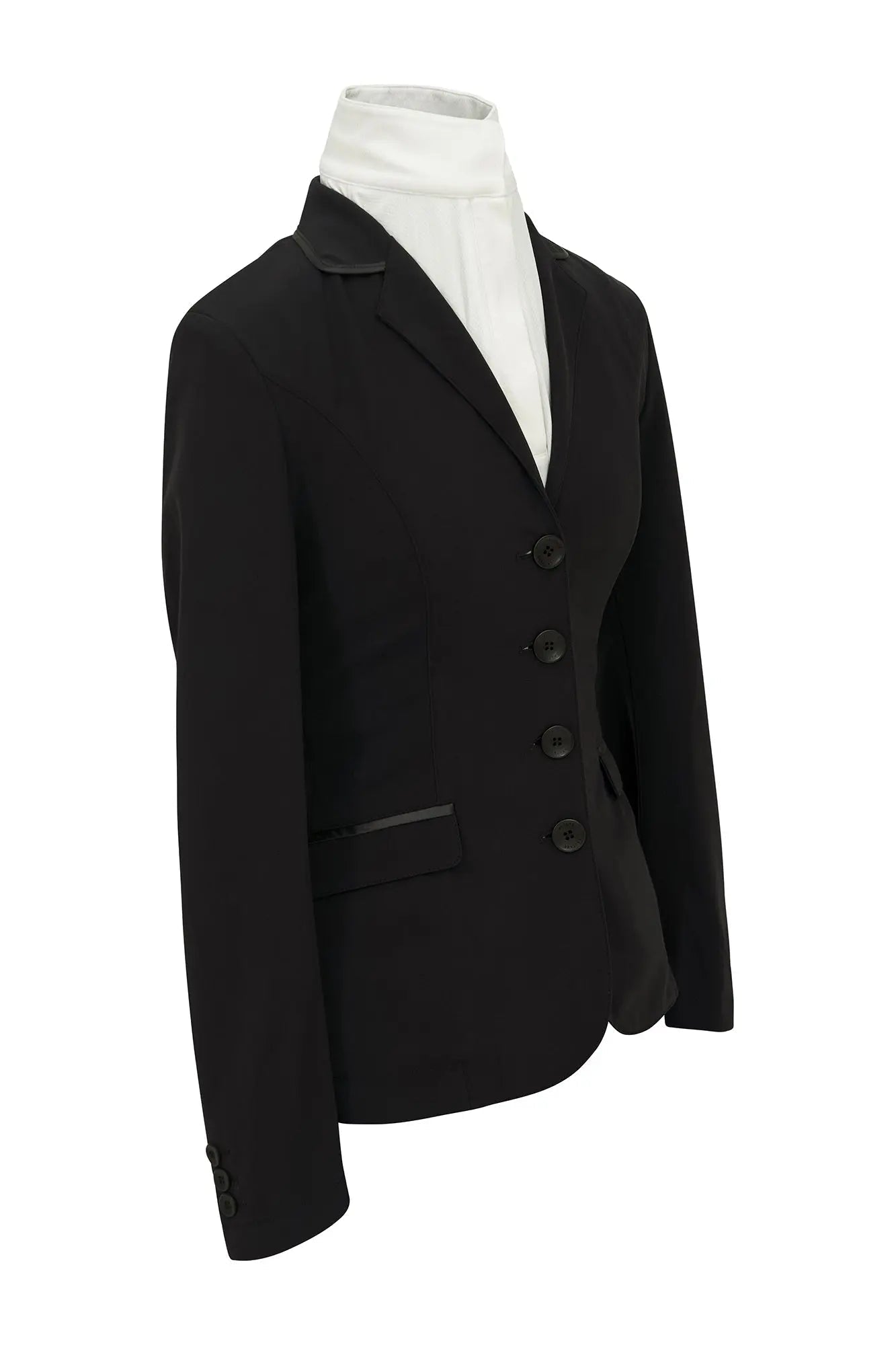 Grand Prix Saltare Dolce 4 Button Riding Jacket, Black - Equiluxe Tack