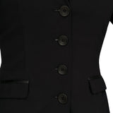Grand Prix Saltare Dolce 4 Button Riding Jacket, Black - Equiluxe Tack