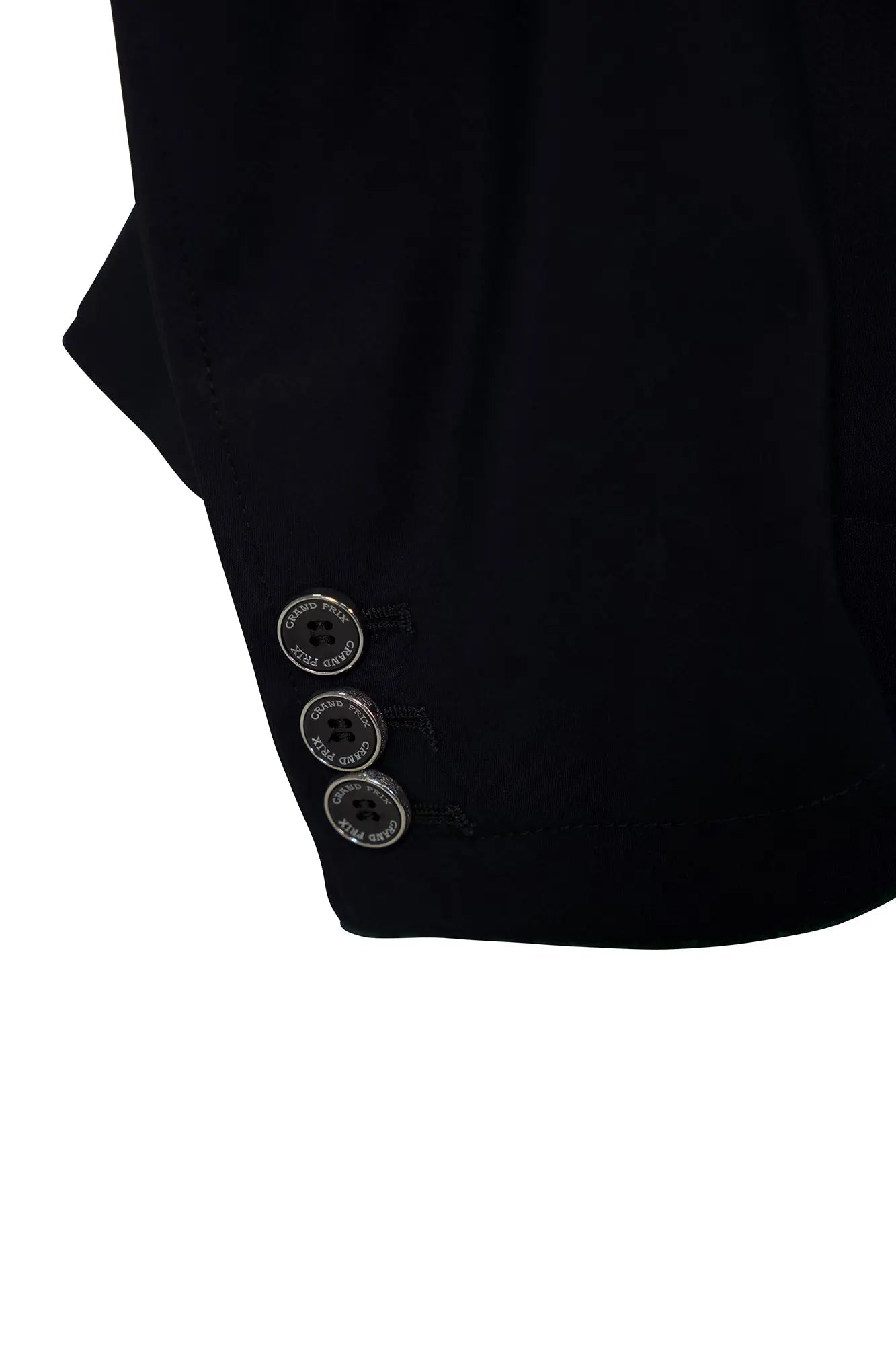 Grand Prix Saltare Premio 4 Button Riding Show Coat, Black with Dark Green - Equiluxe Tack